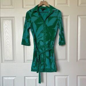 BCBGMaxAzria Teal and Blue Mini Dress